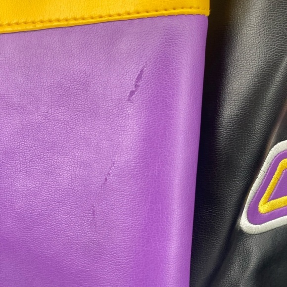 NBA Lakers Purple and Black Bomber Jacket - Picture 10 of 11